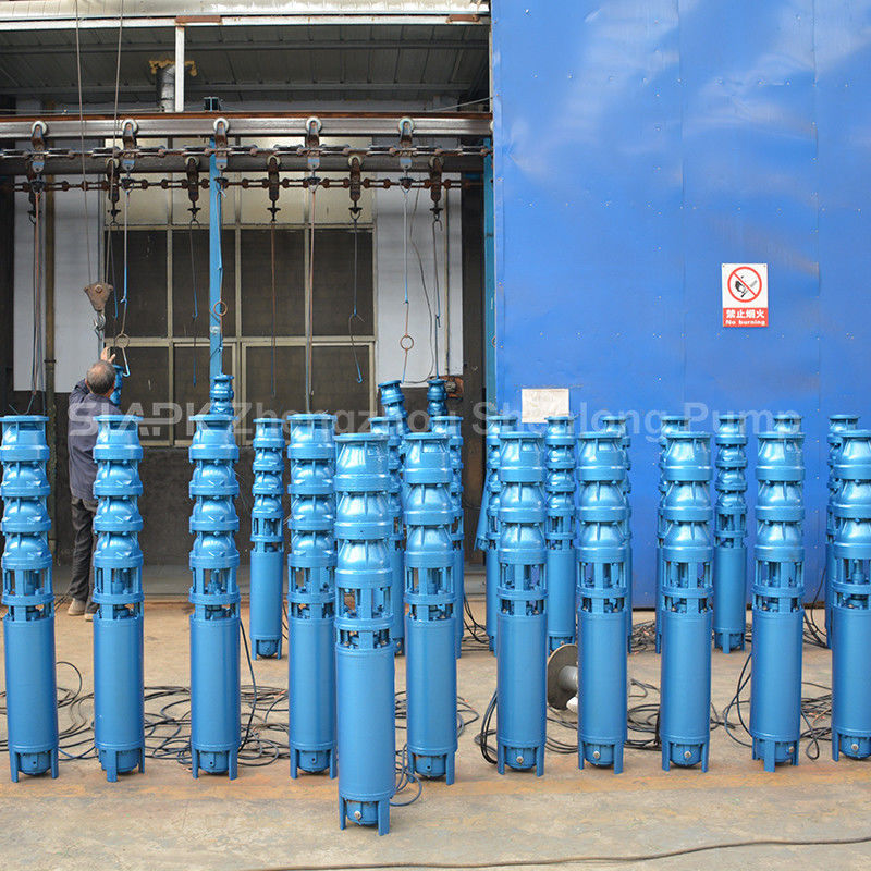 300QJ150-450/13 450m başlı derin kuyunun daldırılabilir pompası 150 m3/h Akış ve çok aşamalı santrifugal tasarım