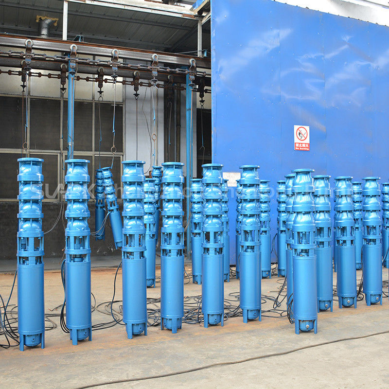 300QJ150-450/13 450m başlı derin kuyunun daldırılabilir pompası 150 m3/h Akış ve çok aşamalı santrifugal tasarım