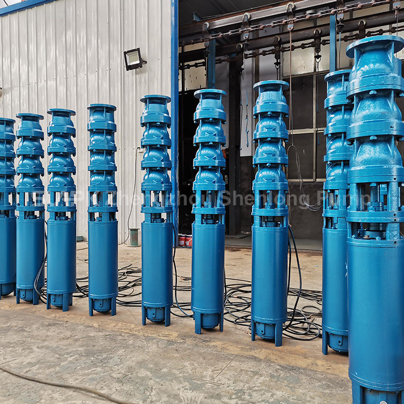 300QJ150-450/13 450m başlı derin kuyunun daldırılabilir pompası 150 m3/h Akış ve çok aşamalı santrifugal tasarım