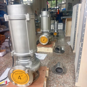 100WQP100-15-7.5KW Paslanmaz Çelik Denizaltı Kanalizasyon Pompası.
