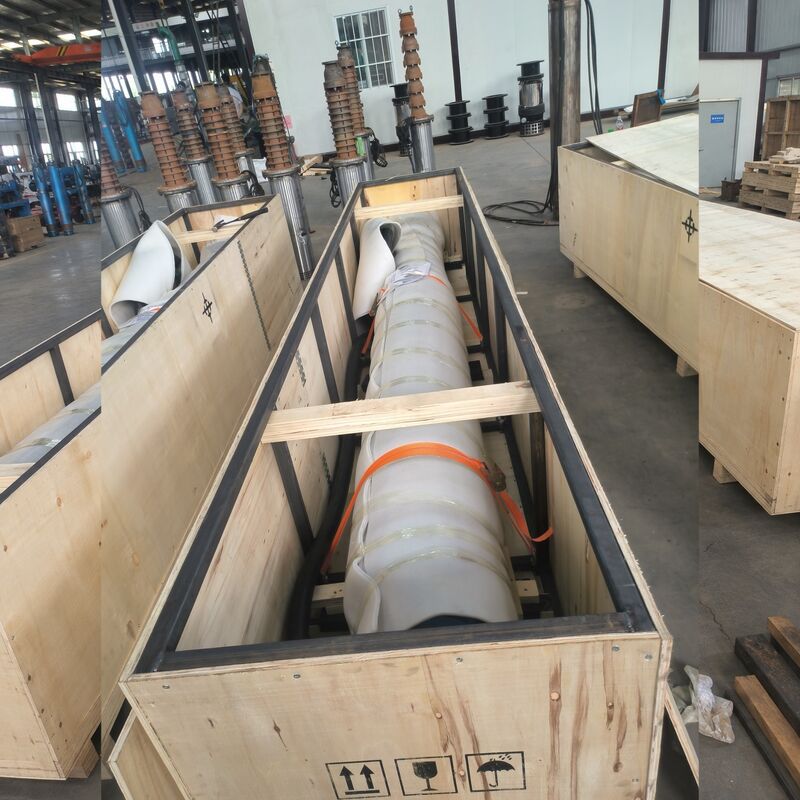 Boksit Madeni Drenajı İçin Paslanmaz Çelik Pervaneli 300KW Yüksek Gerilim Dalgıç Su Pompası