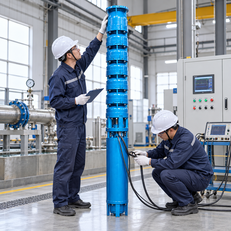 15kW Motor Deep Well Submersible Pump with 3-Inch Outlet and 50-60m Head for Borehole Water Extraction