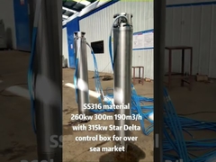 Dikey çok aşamalı 12 inç 400v paslanmaz çelik 304 içme suyu dalgıç pompası